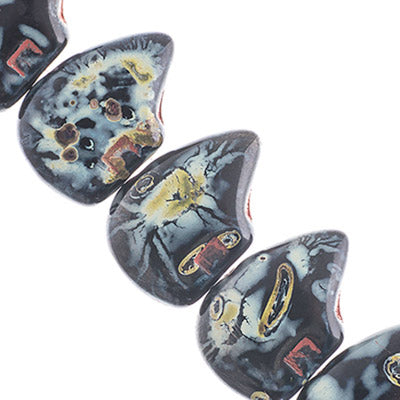 Glass Beads Flat Bear Shape