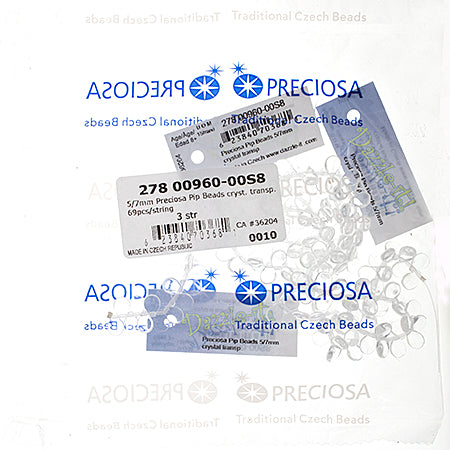 Czech Preciosa Pip Beads Transparent