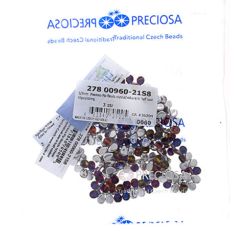 Czech Preciosa Pip Beads Transparent