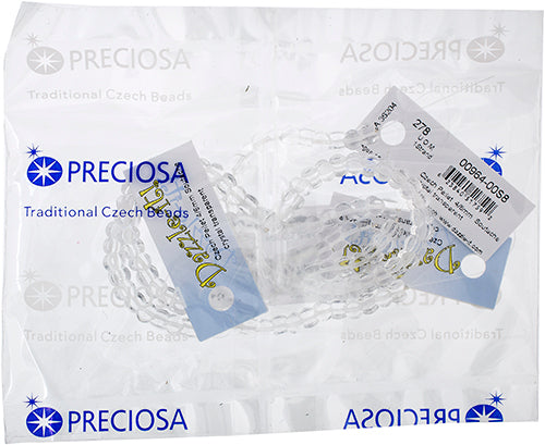 Czech Pellet 4x6mm Soutache Transparent