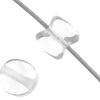 Czech Pellet 4x6mm Soutache Transparent