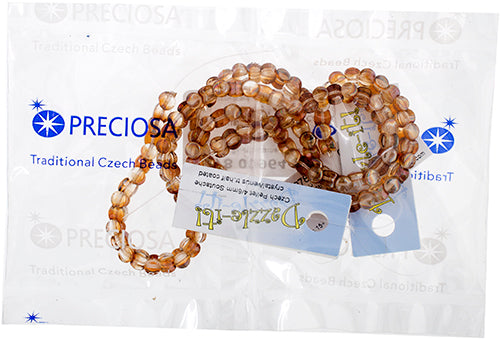 Czech Pellet 4x6mm Soutache Transparent