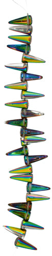 Glass Spike Beads Transparent