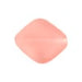 Glass Bead 24x20mm Stone Shape Transparent Rosaline Matt