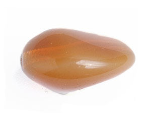 Glass Bead 26x22mm Stone Shape Strung 