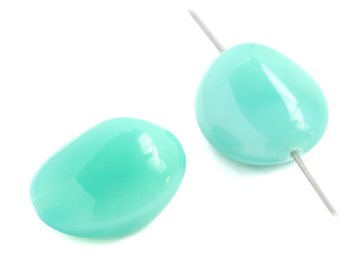 Glass Bead 26x22mm Stone Shape Strung 