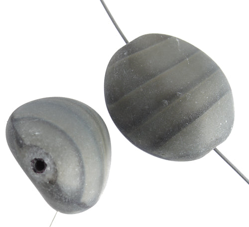 Glass Bead 26x22mm Stone Shape Strung 