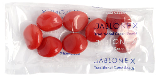 Glass Bead 26x22mm Stone Shape Strung 