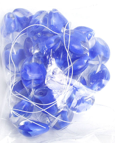 Glass Bead 26x22mm Stone Shape Strung 