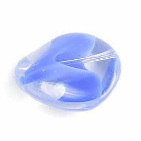 Glass Bead 26x22mm Stone Shape Strung