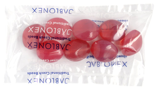 Glass Bead 26x22mm Stone Shape Strung 