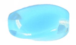 Glass Bead Oval Twist 16x11mm Silk w/Crystal Overlay