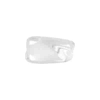 Glass Bead 17x12mm Twisted Rectangle with Crystal Overlay