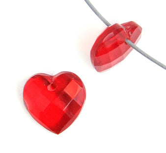 Glass Bead Briolettes 10x10mm Heart Shape 