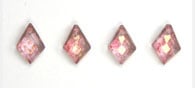 Glass Bead Briolettes 9x7mm Diamond Shape 