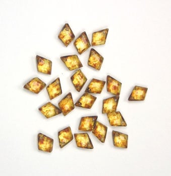 Glass Bead Briolettes 9x7mm Diamond Shape 