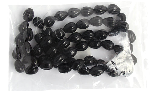 Glass Bead 11x9mm Grooved Drop 