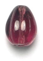 Glass Bead 11x9mm Grooved Drop 