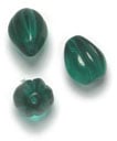Glass Bead 11x9mm Grooved Drop 