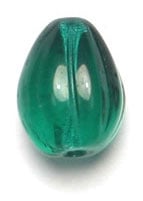 Glass Bead 11x9mm Grooved Drop 