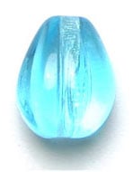 Glass Bead 11x9mm Grooved Drop 