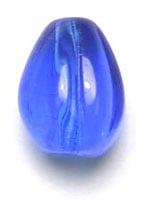 Glass Bead 11x9mm Grooved Drop 