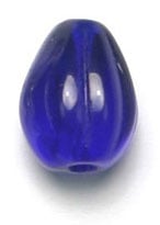 Glass Bead 11x9mm Grooved Drop 