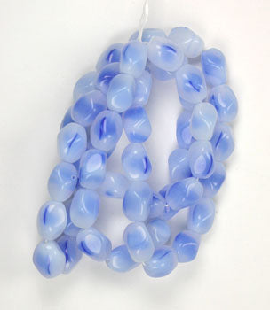 Glass Oval Twisted Beads 15x11mm 