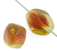 Glass Oval Twisted Beads 15x11mm 