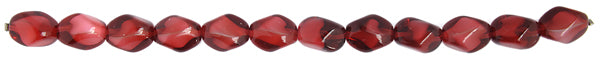 Glass Oval Twisted Beads 15x11mm 