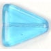 Glass Bead Flat Triangle Strung 19x18mm Aqua