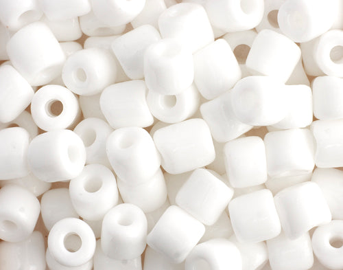 Glass Tubes 6-7mm Opaque White