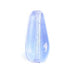 Glass 13x8mm Square Drop Bead Transparent Light Sapphire Strung
