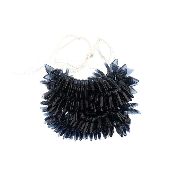 Glass 19x9mm Dagger Strung Beads