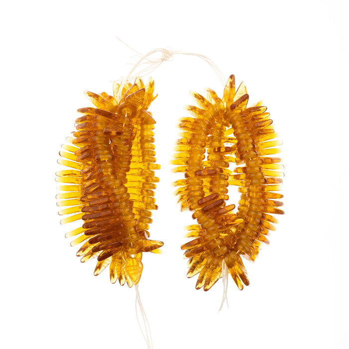 Glass 19x9mm Dagger Strung Beads