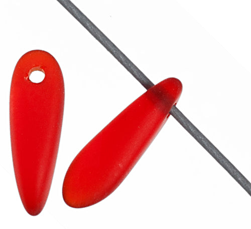 Glass 3x11mm Dagger Strung Beads