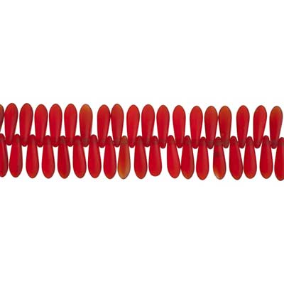 Glass 3x11mm Dagger Strung Beads