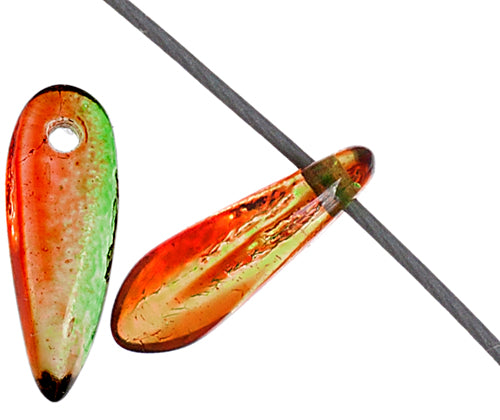 Glass 3x11mm Dagger Strung Beads