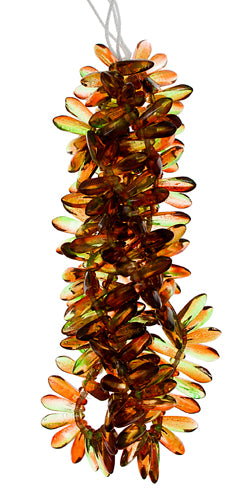 Glass 3x11mm Dagger Strung Beads