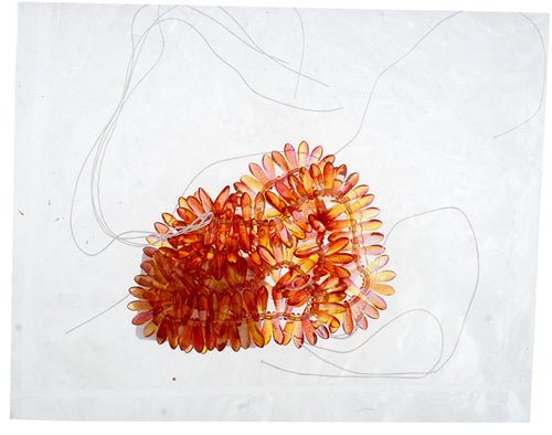 Glass 3x11mm Dagger Strung Beads