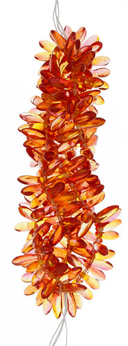 Glass 3x11mm Dagger Strung Beads