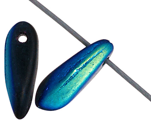 Glass 3x11mm Dagger Strung Beads