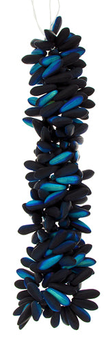 Glass 3x11mm Dagger Strung Beads