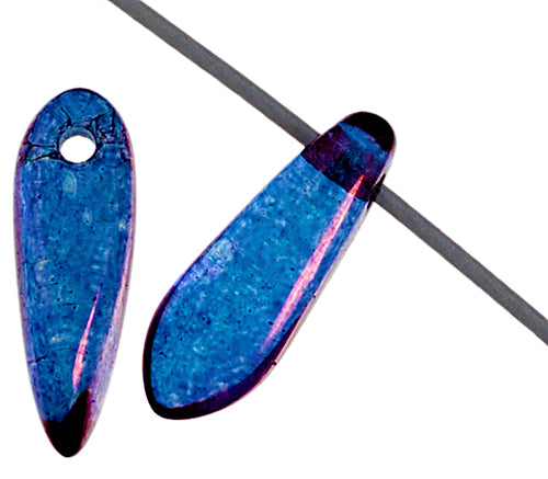 Glass 3x11mm Dagger Strung Beads