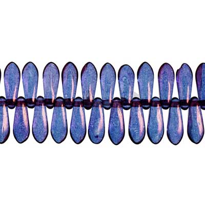 Glass 3x11mm Dagger Strung Beads