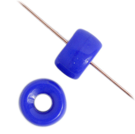 Czech Glass Crowbead 9mm Opaque Royal Blue