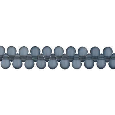 Czech Glass Bead Droplet 4x6mm Strung Matt