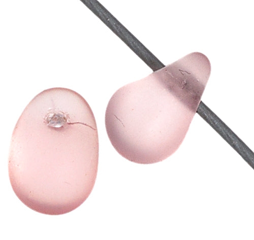 Czech Glass Bead Droplet 4x6mm Strung Matt