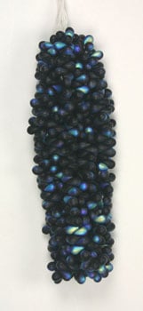 Czech Glass Bead Droplet 4x6mm Strung Matt