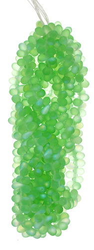 Czech Glass Bead Droplet 4x6mm Strung Matt